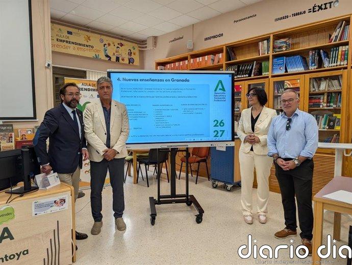 La Junta destaca la ampliación de la oferta de FP en la provincia de Granada con casi 20.000 plazas el próximo curso