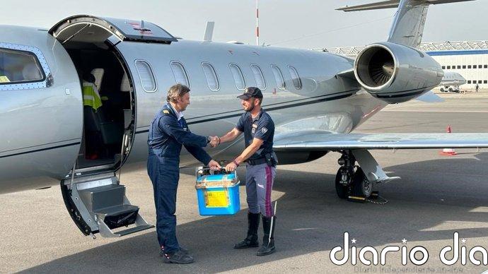 La ONT trasladó en 2025 un total de 1.045 órganos para trasplante por vía aérea, 114 menos que en 2024