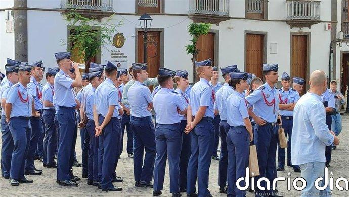 La princesa Leonor visita Teror (Gran Canaria) por primera vez junto a sus compañeros de la Academia del Aire