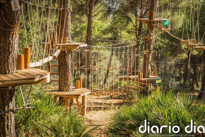 La Rábida acoge a partir de julio un nuevo espacio de ocio de aventura y tirolinas