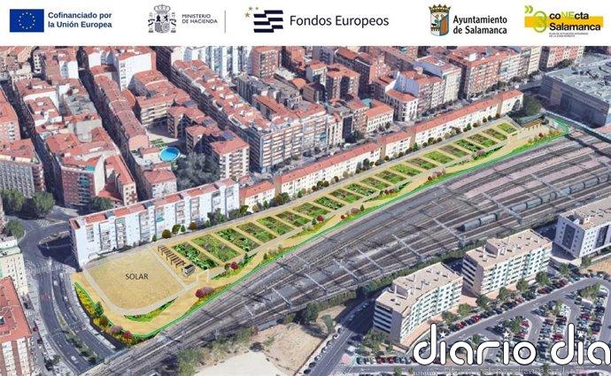 Licitadas por 1,1 millones las obras para 128 huertos urbanos junto a la estación de tren de Salamanca