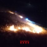 Los Bombers extinguen un incendio de vegetación agrícola en Alfés (Lleida) de madrugada