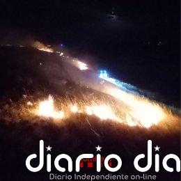Los Bombers extinguen un incendio de vegetación agrícola en Alfés (Lleida) de madrugada
