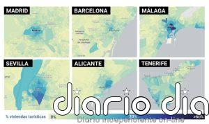 Mapa de los pisos turísticos en España: dónde hay más viviendas vacacionales, barrio a barrio