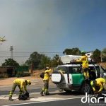 Más de 400 efectivos en el incendio de Castillejos (Huelva) pendiente de un cambio de viento que dificultaría las tareas