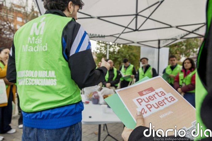 Más Madrid se movilizará este sábado para llamar y escuchar a cerca de 5.000 hogares en 13 puntos de la región