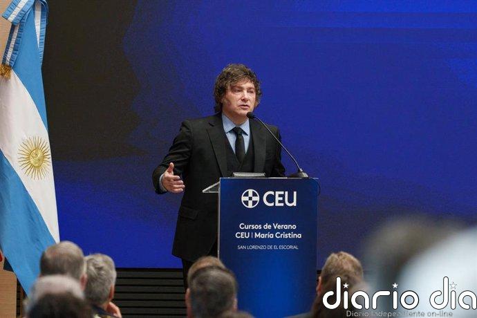 Milei culpa a la sobrerregulación del bajo crecimiento económico europeo y ve "inmoral" el déficit fiscal