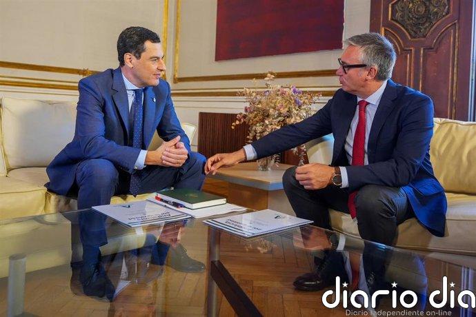 Moreno mantiene su primera reunión con Vox tras el 17M para un "posible acuerdo de gobernabilidad" en Andalucía