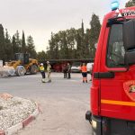 Muere un hombre en un accidente laboral en Quinto al volcar la grúa en la que trabajaba