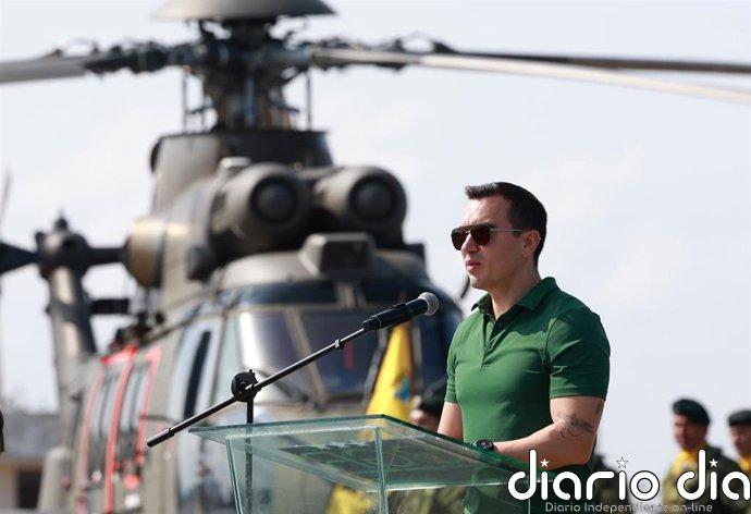 Noboa declara el "conflicto armado interno" en Ecuador y aprueba el despliegue de militares extranjeros con inmunidad
