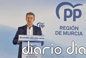 Núñez Feijóo ratifica su "compromiso personal" con la Región de Murcia en materia de agua y financiación