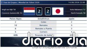Países Bajos 2 - 2 Japón | Resumen, goles y resultado del partido de hoy