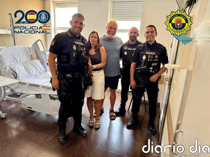 Policías logran reanimar a un turista alemán que quedó inconsciente en un autobús de Alicante