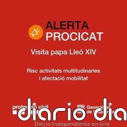 Protecció Civil activa el plan Procicat en fase de alerta por la visita del Papa a Catalunya