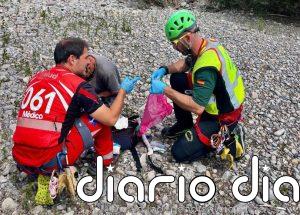 Rescatado un barranquista francés con el fémur fracturado tras saltar a una poza en Bielsa (Huesca)