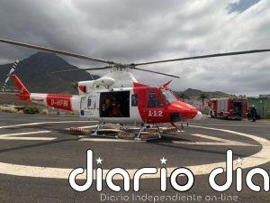 Rescatado un hombre de 66 años en helicóptero tras sufrir una caída en un sendero en La Orotava, Tenerife