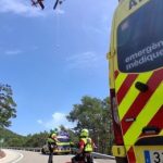 Rescatan a un motorista herido que había caído por un barranco en Josa i Tuixén (Lleida)