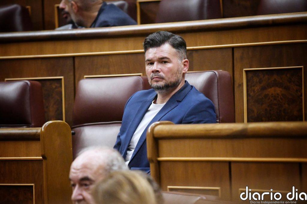 Rufián avisa a Sánchez que responder con "el 'y tú más'" ante la corrupción es asumir "Y yo también"