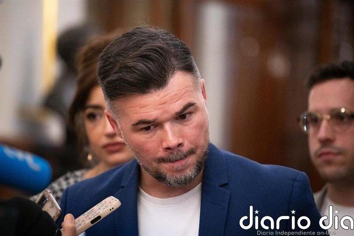 Rufián ve "la antesala de una moción de censura" en la enmienda de Junts que pedía a Sánchez elecciones