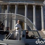 Tercer día del Papa en España: critica en el Congreso la descalificación y pide actuar ante la "plaga" de abusos