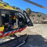 Trasladado en helicóptero un hombre de 55 años herido grave tras salirse de la vía en Mogán (Gran Canaria)