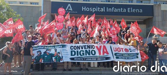 UGT critica el "deterioro de las condiciones laborales" de las plantillas de limpieza hospitalaria en Huelva