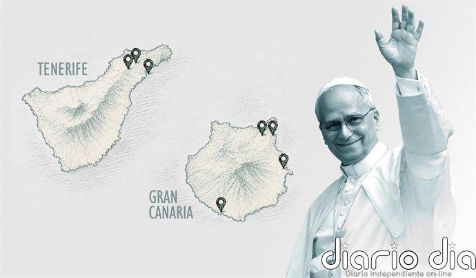 Visita del Papa a Canarias en 2026: mapa del recorrido, agenda y actos confirmados en Gran Canaria y Tenerife