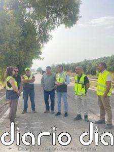 Avanzan las obras de emergencia en la A-420, de acceso a Marmolejo (Jaén)