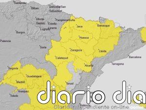 Aviso amarillo por temperaturas máximas este domingo en Huesca, Zaragoza y varias zonas de Teruel