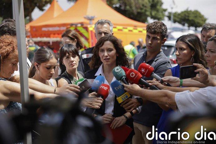 Ayuso anuncia un contrato de emergencia de un millón para las explotaciones ganaderas afectadas por el incendio