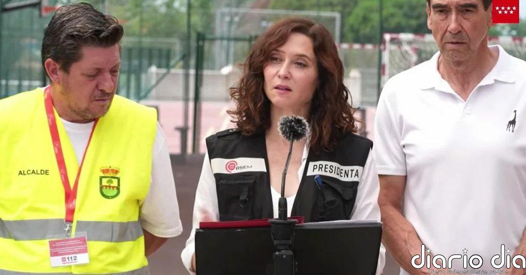 Ayuso anuncia una "recuperación inédita" de las zonas afectadas por el incendio