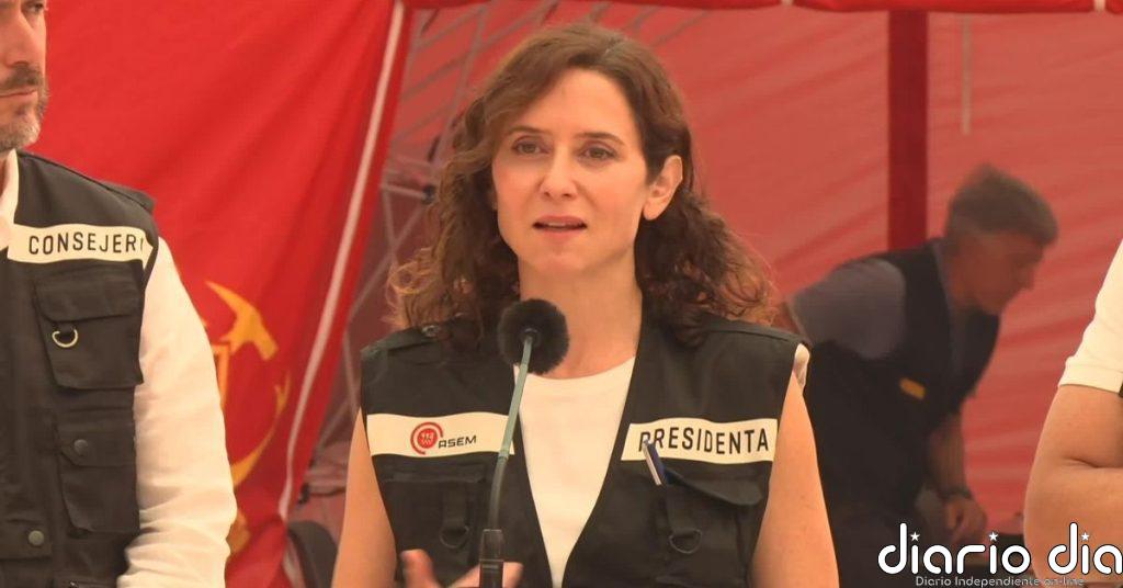 Ayuso considera que la climatología y la voracidad del fuego "nos lleva a temernos situaciones mucho peores en las próximas horas"