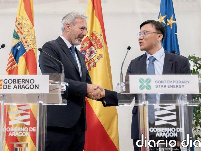 Azcón:"La gigafactoría de baterías sitúa a Aragón en el centro del nuevo mapa europeo de la automoción"