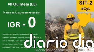Baja a gravedad 0 el incendio forestal intencionado de Quintela (León)