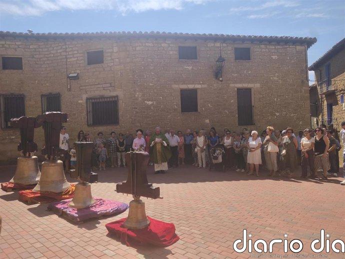 Biscarrués (Huesca) celebra con orgullo la recuperación de sus campanas