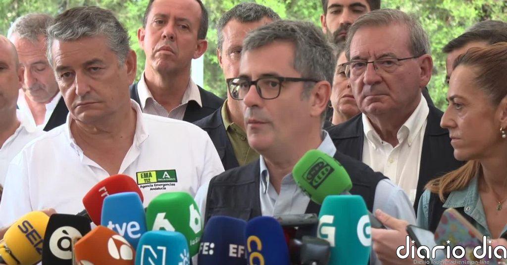 Bolaños confirma que "el fuego no ha avanzado nada en el día de hoy"