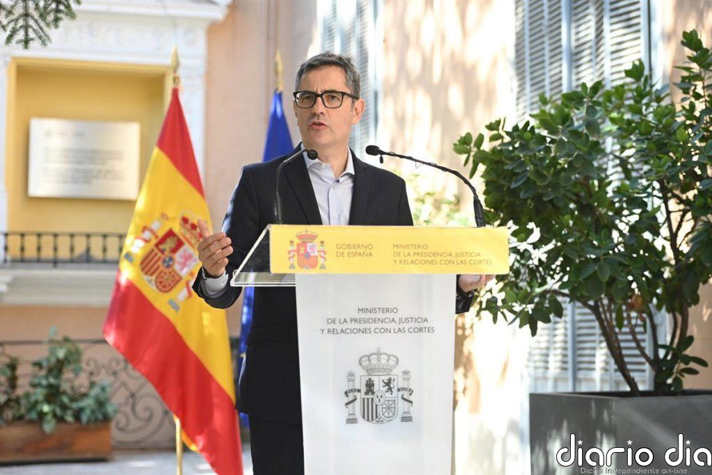 Bolaños dice que hay "cero riesgo" de que Begoña Gómez eluda la justicia tras retirarle Peinado el pasaporte