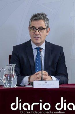 Bolaños insiste en la idea del Gobierno de agotar la Legislatura aunque no salga adelante la senda de estabilidad El ministro de la Presidencia, Justicia y Relaciones con las Cortes, Félix Bolaños.