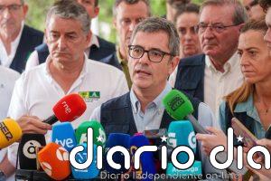 Bolaños valora el "trabajo hombro con hombro" del Gobierno y la Junta frente al incendio de Los Gallardos (Almería)