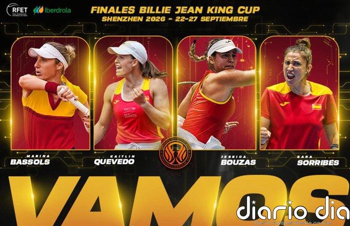 Bouzas, Quevedo, Bassols y Sorribes integran la primera lista para las Finales de la Billie Jean King Cup