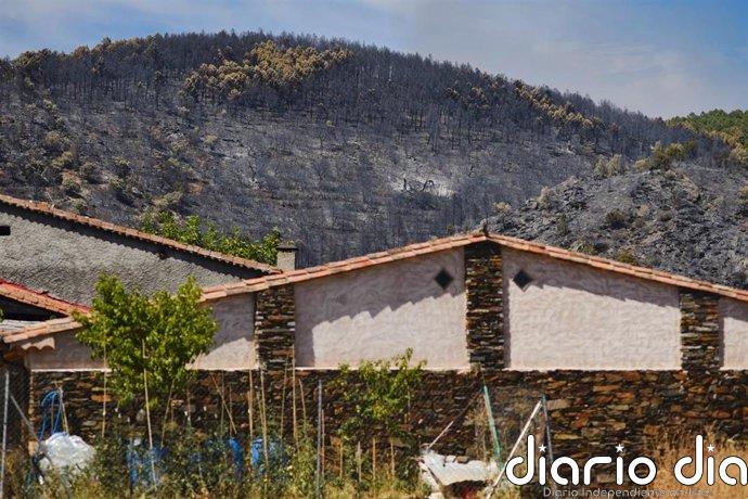 C-LM ve probable que el incendio de La Mierla pueda saltar a CyL aunque aún se encuentra a varios kilómetros