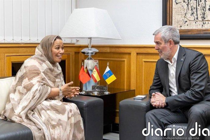 Clavijo despide a la cónsul de Marruecos, Fatiha El Kamouri, y le agredece su apoyo a la cooperación institucional