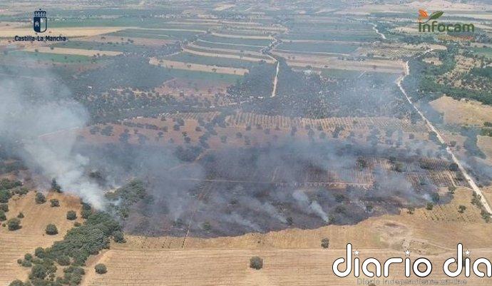 Controlado el incendio declarado este domingo en Malpica del Tajo