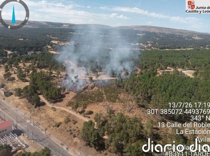 Controlado en menos de dos horas el fuego en Las Navas (Ávila) que fue declarado IGR-1
