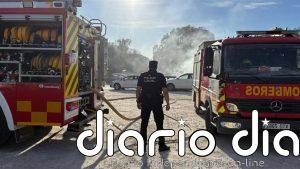 Cortado un carril de la A-7 en Marbella (Málaga) por un incendio en la cuneta