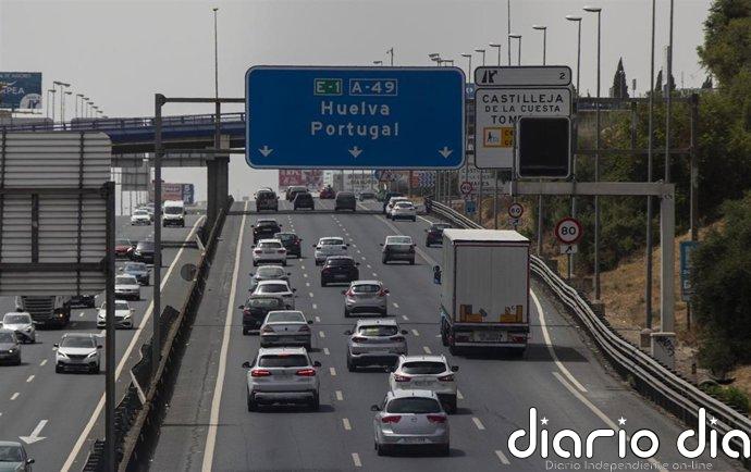 Cortes nocturnos del puente de salida a la A-49 desde Sevilla por obras entre el 26 y el 28 de julio