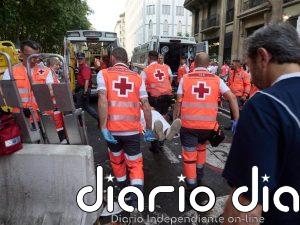 Cruz Roja atiende a 55 personas en el quinto encierro de los Sanfermines