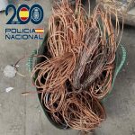 Cuatro detenidos por más de una treintena de robos de cableado de cobre en Málaga
