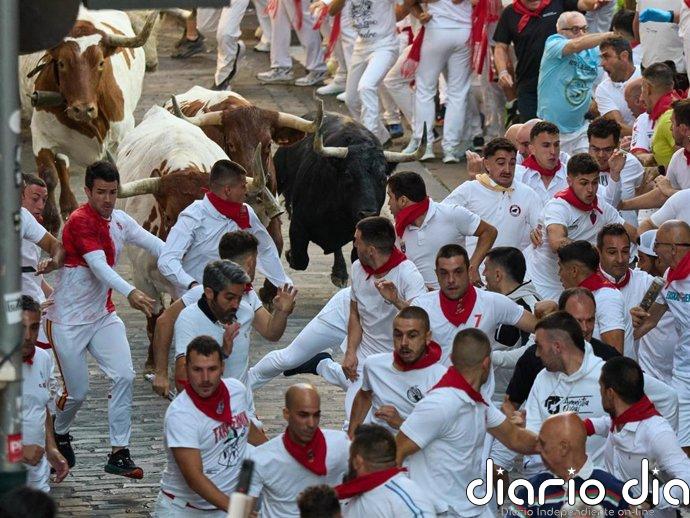 Cuatro heridos por contusiones en el primer encierro de las fiestas de San Fermín