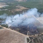 Dado por estabilizado el incendio en El Pilonar de Lucena del Puerto (Huelva)